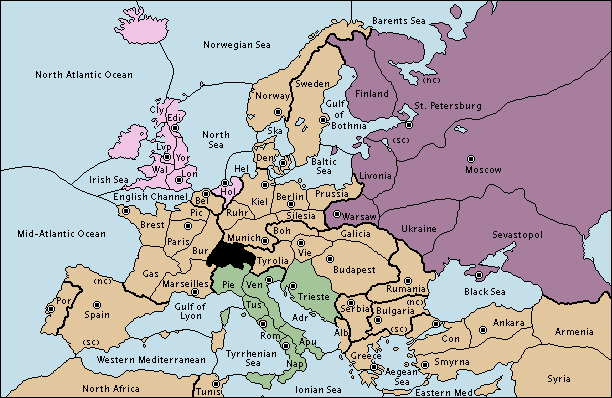 map of europe countries only. Diplomacy map of Europe,