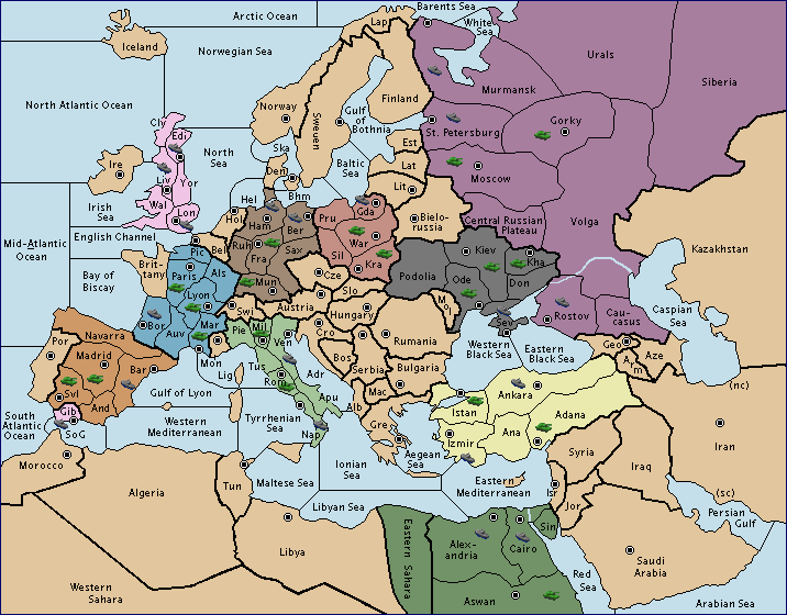 bolariku: map of middle east and europe