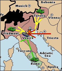 The fleet moving from Trieste to Venice has two support-moves, and the fleet in Venice has only one support-hold, so Trieste succeeds